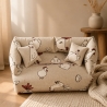 Deko-Sofa KosmetikboxSofa TaschentücherboxSofa - Hühner weiß