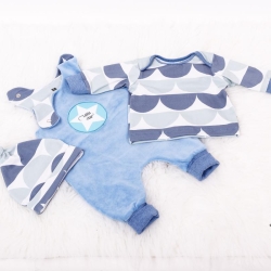 Set Strampler Shirt Mütze Gr. 56