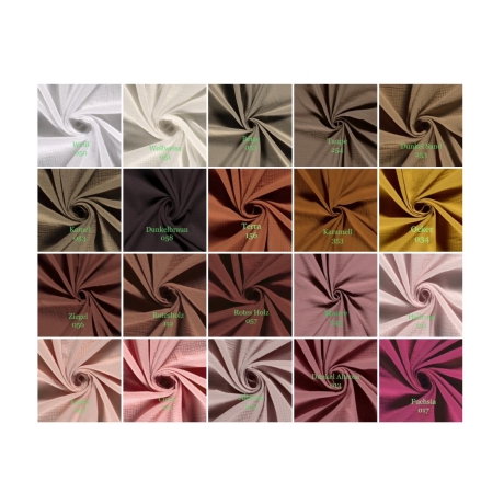 Musselin Stoff | Meterware| Double Gauze| Öko Tex 100 | 40 Farben