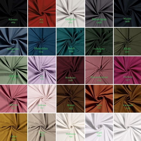 Jersey Stoff Uni | Meterware | Baumwolljersey | Öko Tex 100