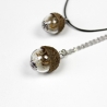 kleiner Naturgruß • Halskette mit Pusteblume und Eichelhut