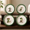 4er KorkUntersetzer Set ⌀ 10 cm - lustige Frösche 