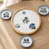 3er KorkUntersetzer +1 Tablett Set ⌀ 10 cm - maritime Motive 