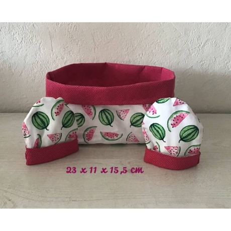 1 Utensilo + 2 Eierwärmern  Frühstückskorb Unikat - Melone