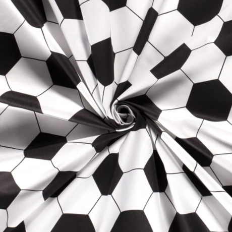 Baumwolle Druck Popeline Fußball | Öko Tex 100 | Poplin