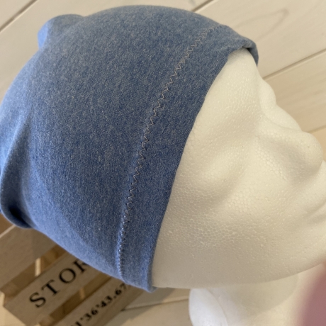 Beanie Onkologie/Chemo Mütze Nachtmütze Glitzerblätter