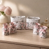 2 Utensilo + 4 Eierwärmern  Frühstückskorb Unikat - Rosen Pastell
