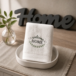 Bestickte Gästehandtücher personalisiert - welcome Home 