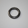 Rundkarabiner schwarz-silber 29mm / 18 mm Taschenring Ring