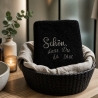 Bestickte Gästehandtücher  schwarz - schön, dass du…