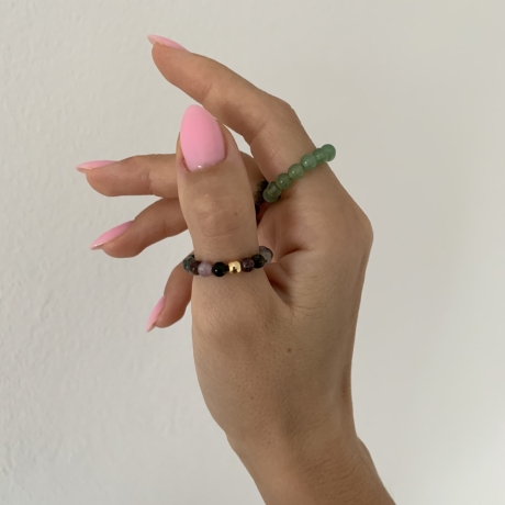 Perlenring Turmalin“