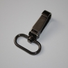 2x Karabinerhaken 25 mm schwarz-silber leicht