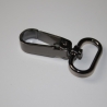 2x Karabinerhaken 25 mm schwarz-silber leicht