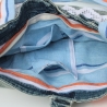 Romantische Tasche aus Jeans mit Vintage Applikationen und Spitze