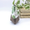 Universal-/Kosmetiktasche Blätter Grün Braun Handmade Unikat