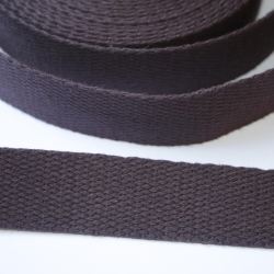 Gurtband Baumwolle 25 mm braun dunkelbraun DUNKLER Ton