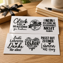 6 RUB Ons Sticker,  randlose Sticker -  Super Lehrer/in 1 ….