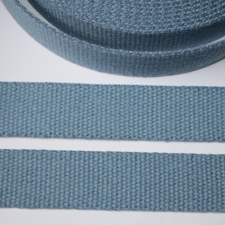 ab 1,75m Gurtband Baumwolle recycelt 30 mm blau jeansblau