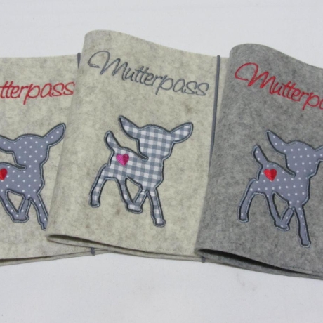 Mutterpass-Hülle aus 100% Wollfilz, Farben wählbar