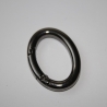 Karabiner schwarz-silber ovale Form Ellipse Oval-Ring KLEIN