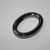 Karabiner schwarz-silber ovale Form Ellipse Oval-Ring KLEIN