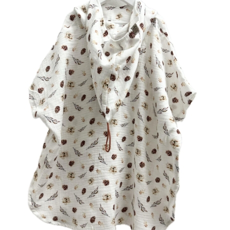 Badeponcho aus Musselin | Damen | Herren | Kinder | Öko Tex 100