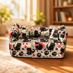 Deko-Sofa KosmetikboxSofa TaschentücherboxSofa - Katzen schwarz