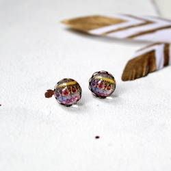 Boho Muster • Ohrstecker Cabochon | Ohrschmuck | Ohrringe