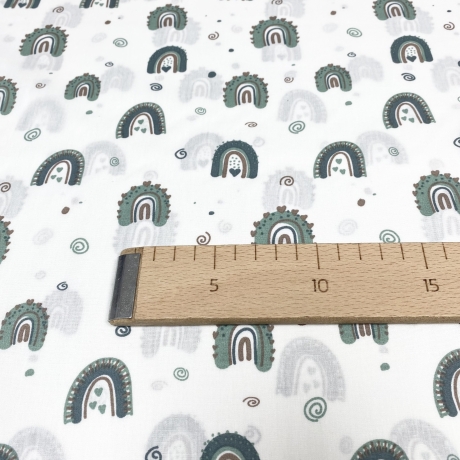 Baumwolle Druck Popeline | Regenbogen |Öko Tex 100 | Poplin 