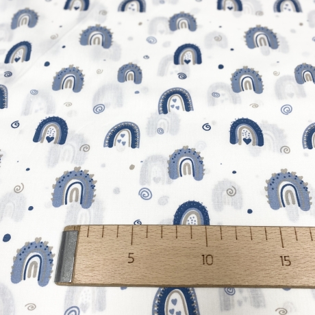 Baumwolle Druck Popeline | Regenbogen |Öko Tex 100 | Poplin 