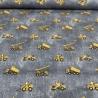 Baumwolle Druck Popeline | Bagger|Baustelle|Öko Tex 100 | Poplin 