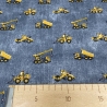Baumwolle Druck Popeline | Bagger|Baustelle|Öko Tex 100 | Poplin 