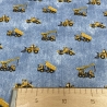 Baumwolle Druck Popeline | Bagger|Baustelle|Öko Tex 100 | Poplin 