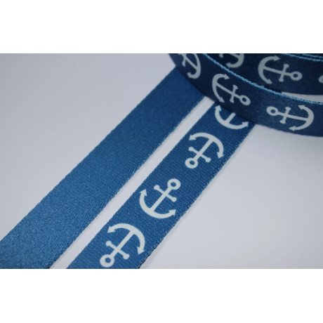 Gurtband Anker blau 30 mm großes Motiv