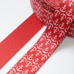 Gurtband Anker rot 30 mm kleines Motiv