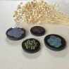 4 dekorative Vintage Magnete mit gepressten Blumen