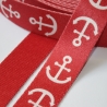 Gurtband Anker rot 30 mm großes Motiv