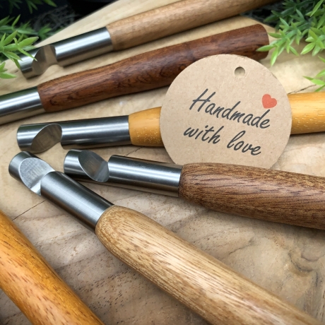 Handgedrechselter Holzflaschenöffner aus Holz & Edelstahl