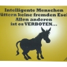 Schild Esel füttern verboten 4 - Gravurschild