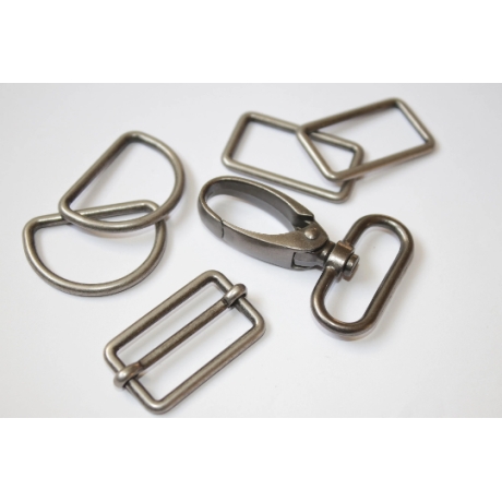 2x Karabinerhaken 30 mm altsilber Karabiner antik-silber Union RE