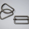 SET 30 mm altsilber Schieber + D-Ringe antiksilber D-Ring Union
