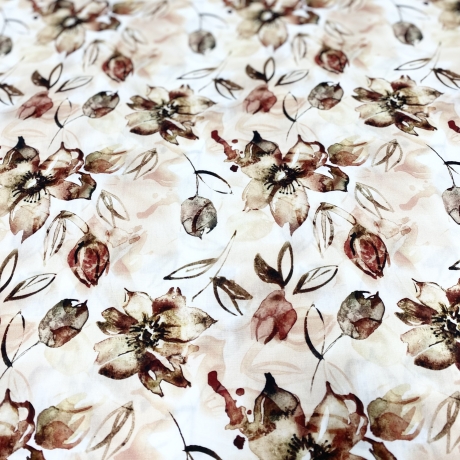 Baumwolle Druck Popeline | Blumen |Öko Tex 100 | Poplin 