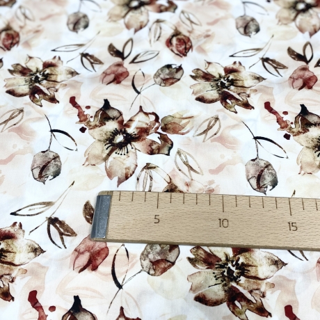 Baumwolle Druck Popeline | Blumen |Öko Tex 100 | Poplin 
