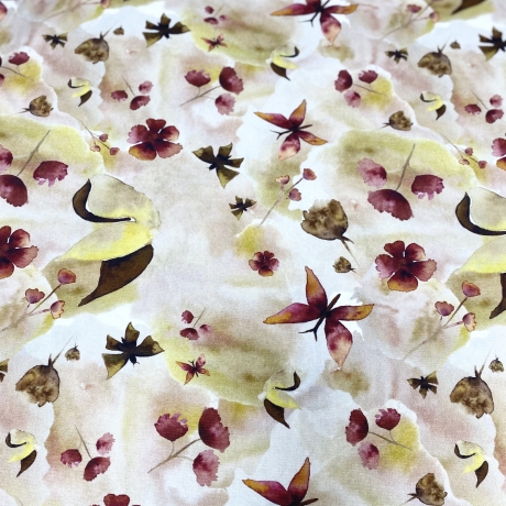 Baumwolle Druck Popeline | Blumen |Öko Tex 100 | Poplin 