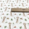 Baumwolle Druck Popeline bemustert Tiere Giraffe