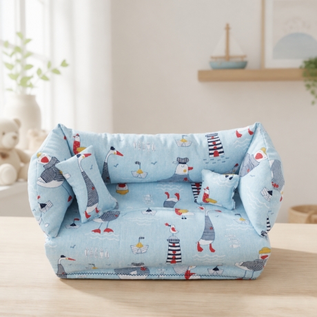 Deko-Sofa KosmetikboxSofa TaschentücherboxSofa - Enten hellblau