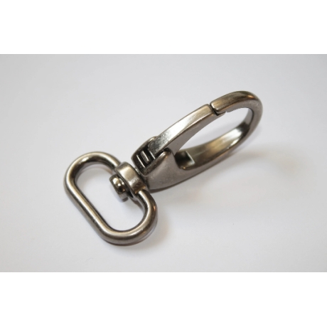 Karabinerhaken 25 mm altsilber antik silber Karabiner