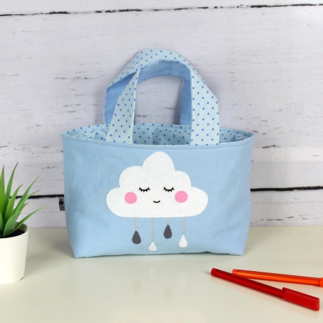 Kindertasche ~ Wölkchen | Wendetasche | Personalisiert