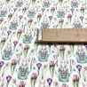 Baumwolle Druck Popeline bemustert Tiere Waldtiere Hase