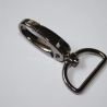 2x Karabinerhaken 25 mm schwarz-silber Taschenkarabiner